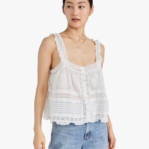 LoveShackFancy White Ruffled Blouse